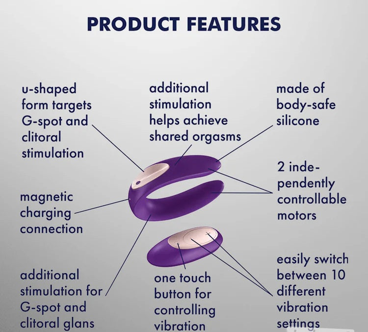 Satisfyer Partner Plus Couples Vibrator w Remote Control